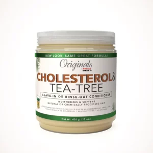 Organics by Africa's BEST CHOLESTEROL & TEA-TREE LEAVE-IN OR RINSE-OUT CONDITIONER 15oz