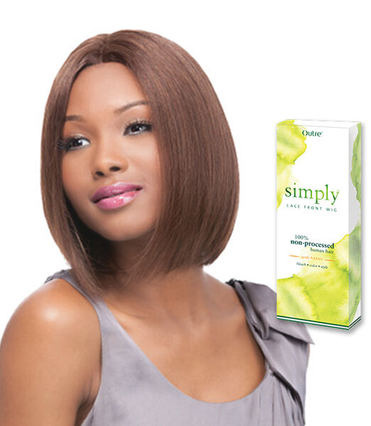 OUTRE SIMPLY BRAZILIAN NATURAL LACE FRONT WIG – STRAIGHT BOB