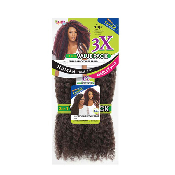 Janet Collection 3x Noir Afro Twist Braid 18 Canada Wide Beauty