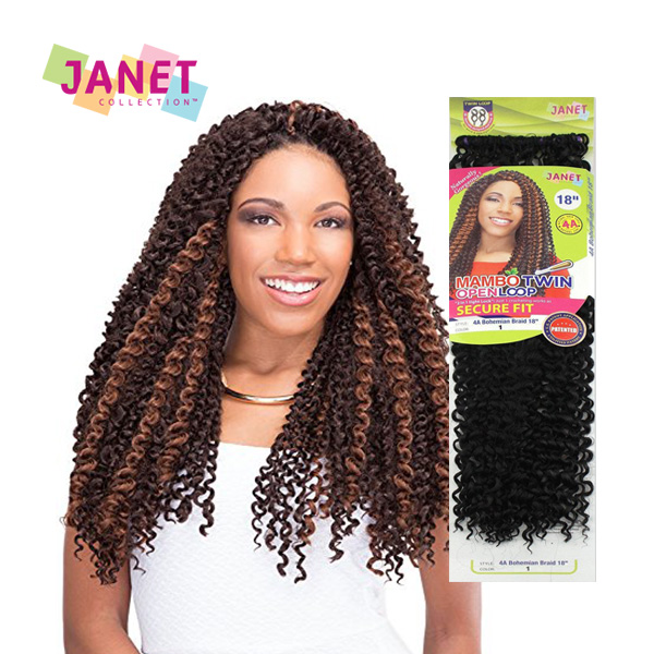 Janet Collection Mambo Twin Open Loop Water Wave Braid 18