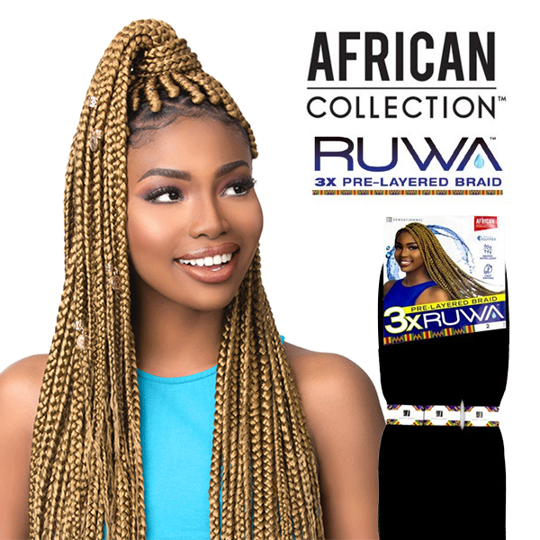 3X Ruwa Braiding Hair Colors - Sensationnel Synthetic Braid - 3X RUWA