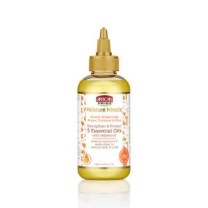 AFRICAN PRIDE Moisture Miracle Castor, Grapeseed, Argan, Coconut & Olive 5 Essential Oils 4oz
