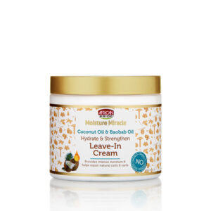 AFRICAN PRIDE Moisture Miracle Coconut Oil & Baobab Oil Leave-In Cream 12oz
