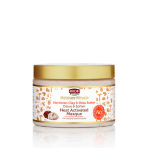 AFRICAN PRIDE Moisture Miracle Moroccan Clay & Shea Butter Heat Activated Masque 12oz