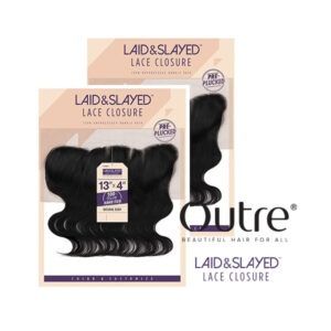 OUTRE 100% Unprocessed Bundle Hair LAID & SLAYED 13x4 NATURAL BODY CLOSURE