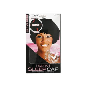 Magic Collection Satin Sleep Cap-Black