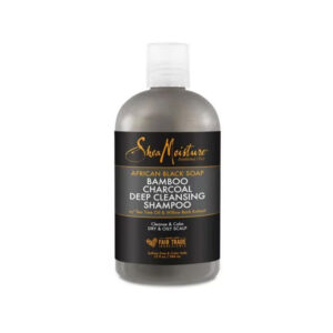 SHEA MOISTURE AFRICAN BLACK SOAP BAMBOO CHARCOAL DEEP CLEANSING SHAMPOO 13OZ