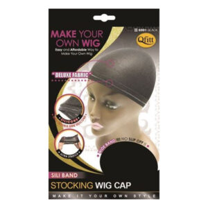 QFITT MAKE YOUR OWN WIG SILI BAND STOCKING WIG CAP - #5001 BLACK