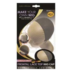 QFITT MAKE YOUR OWN WIG STRETCH MESH FRONTAL LACE TOP WIG CAP  - #5064 BLACK