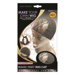 QFITT MAKE YOUR OWN WIG STRETCH MESH MAGIC PART WIG CAP - #5061 BLACK