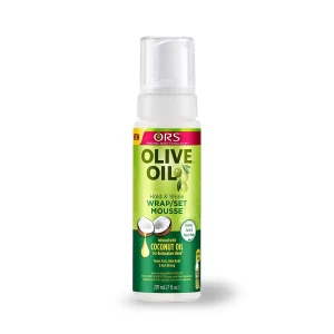 ORS OLIVE OIL HOLD & SHINE WRAP SET MOUSSE 7oz