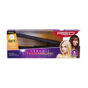 RED 1 1/4" CERAMIC FLAT IRON #FI125