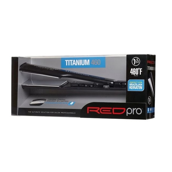 red pro titanium flat iron