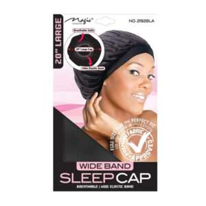 Magic Collection Wide Band Sleep Cap - Black