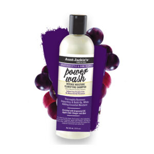 AUNT JACKIE'S GRAPESEED STYLE & SHINE RECIPES POWER WASH INTENSE MOISTURE CLARIFYING SHAMPOO 12OZ