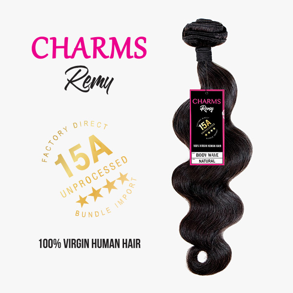 CHARMS REMY UNPROCESSED 100% VIRGIN HUMAN HAIR Body Wave 15A 10