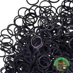 BEAUTY TOWN Natural Rubber Bands (BLACK)