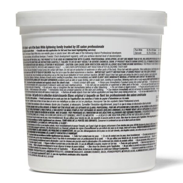 CLAIROL PRO BASIC WHITE POWDER LIGHTENER - EXTRA STRENGTH 16oz - Image 4