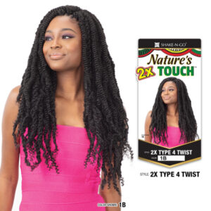 SHAKE-N-GO FREETRESS BRAID - 2X TYPE 4 TWIST NATURE'S TOUCH