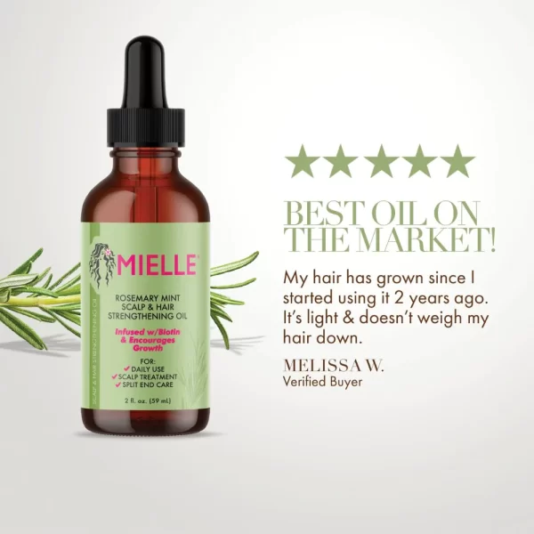 Mielle Organics Rosemary Mint Scalp & Hair Strengthening Oil 2oz - Image 3