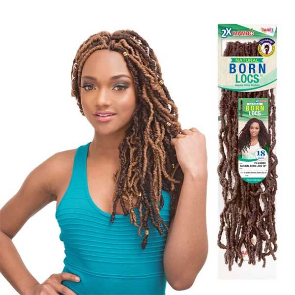 JANET COLLECTION 2X MAMBO NATURAL BORN LOCS 18"