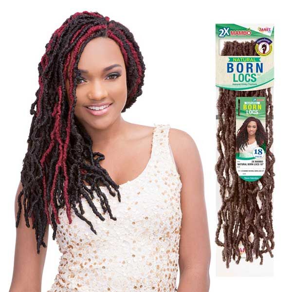 JANET COLLECTION 2X MAMBO NATURAL BORN LOCS 18" - Image 2