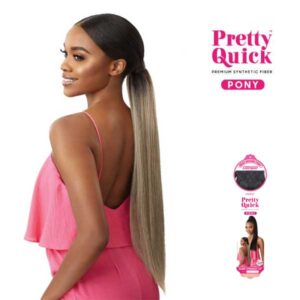 OUTRE Pretty Quick WRAP PONY -  Sleek Straight 24"