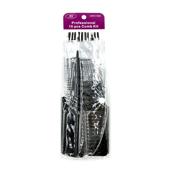 ANA BEAUTY Professional 10 pcs Comb Kit #ABR0178BK - Image 2