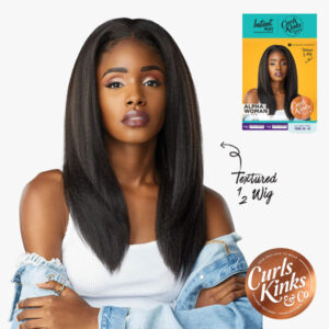 SENSATIONNEL INSTANT WEAVE CURLS KINKS & CO HALF WIG - ALPHA WOMAN
