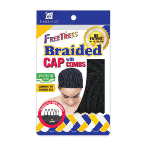 SHAKE-N-GO FREETRESS BRAIDED CAP WITH COMBS