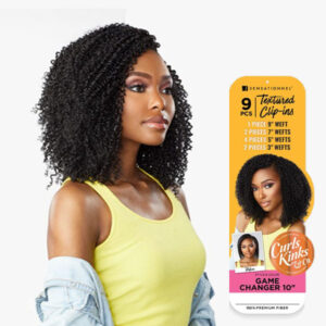 SENSATIONNEL CURLS KINKS & CO TEXTURED CLIP INS - GAME CHANGER 10″