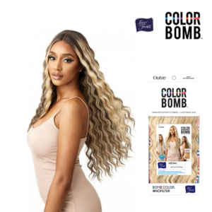 OUTRE SYNTHETIC COLOR BOMB SWISS LACE FRONT WIG-KEEVAH