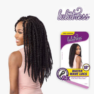 SENSATIONNEL LULUTRESS CROCHET BRAID-2X WATER WAVE LOCS 18"