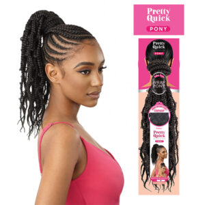 OUTRE Pretty Quick WRAP PONY -Butterfly Jungle Wavy Box Braid 16"