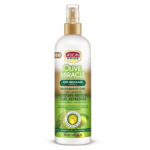 African Pride OLIVE MIRACLE MOISTURE RESTORE CURL REFRESHER 12OZ