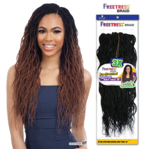 SHAKE-N-GO FREETRESS 3X PRE-STRETCHED NATURAL WAVY TWIST 18"