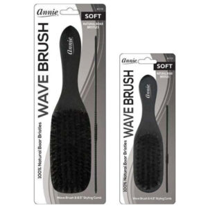 Annie Soft Wood Wave Boar Bristle Brush With Comb