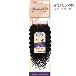Outre LAID & SLAYED 4″X4″ LACE CLOSURE – NATURAL CURLY
