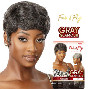 OUTRE FAB & FLY GRAY GLAMOUR FULL CAP WIG- HH-ADDISON