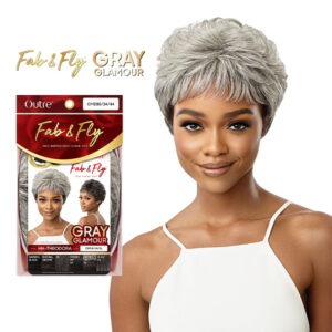 OUTRE FAB & FLY FULL CAP WIG GRAY GLAMOUR- HH- THEODORA