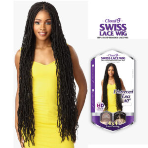 SENSATIONNEL CLOUD 9 4×4 BRAIDED LACE WIG - DISTRESSED LOCS 40″