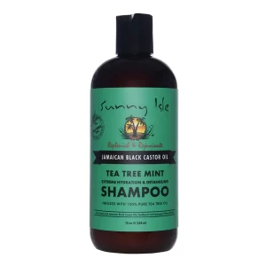 Sunny Isle Jamaican Black Castor Oil TEA TREE MINT EXTREME HYDRATION & DETANGLING SHAMPOO 12oz