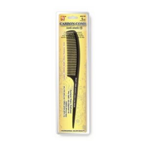BEAUTY TOWN CARBON HOOK WIDE TEETH TAIL COMB (240 X 34 X 5 MM) #09108