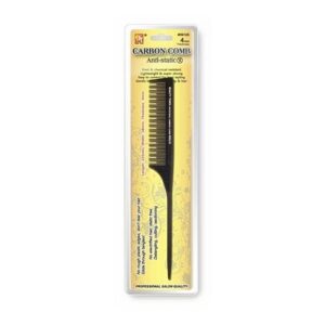 BEAUTY TOWN CARBON SERRATED TEETH TAIL COMB (225 X 28 X 4 MM) #09125