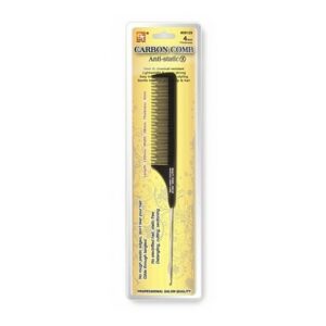 BEAUTY TOWN CARBON SERRATED TEETH PIN TAIL COMB (230 X 28 X 4 MM) #09129