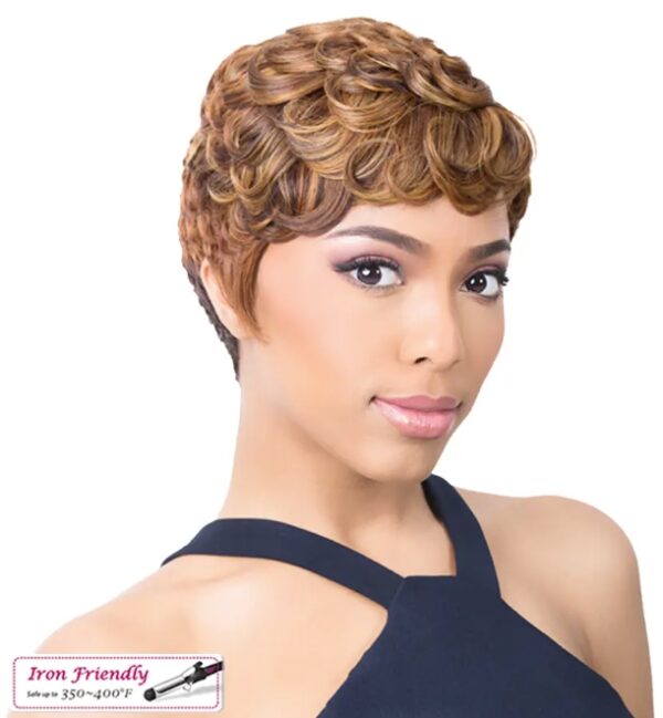 it’s a wig! PREMIUM SYNTHETIC FIBER FULL WIG - Pin Curl 202