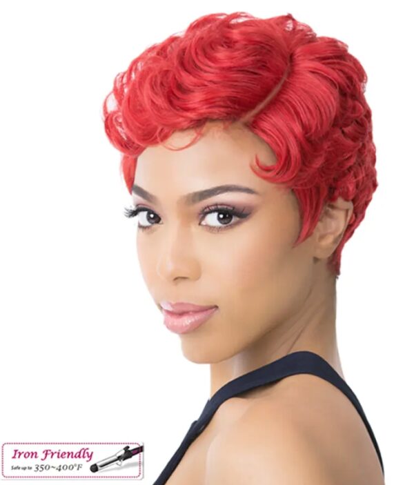 it’s a wig! PREMIUM SYNTHETIC FIBER FULL WIG - Pin Curl 202 - Image 6