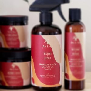 AS I AM RESTORE&REPAIR JAMAICAN BLACK CASTOR OIL WATER 16oz