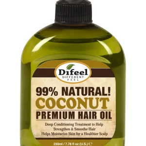 DIFEEL PREMIUM NATURAL HAIR OIL - COCONUT OIL 7.1 OZ.
