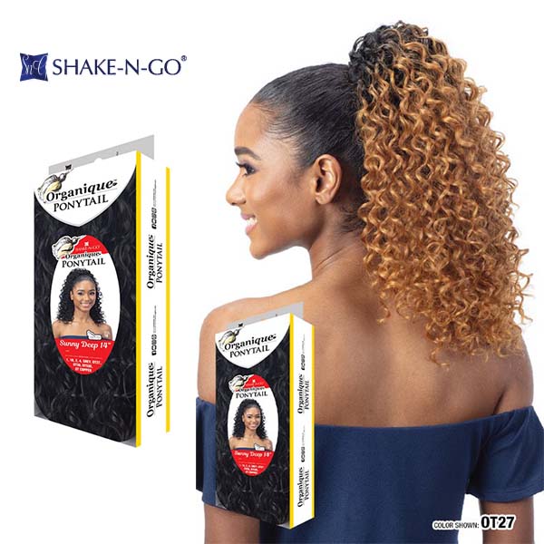 SHAKE-N-GO ORGANIQUE PONYTAIL - SUNNY DEEP 14 - Canada wide beauty supply  online store for wigs, braids, weaves, extensions, cosmetics, beauty  applinaces, and beauty cares